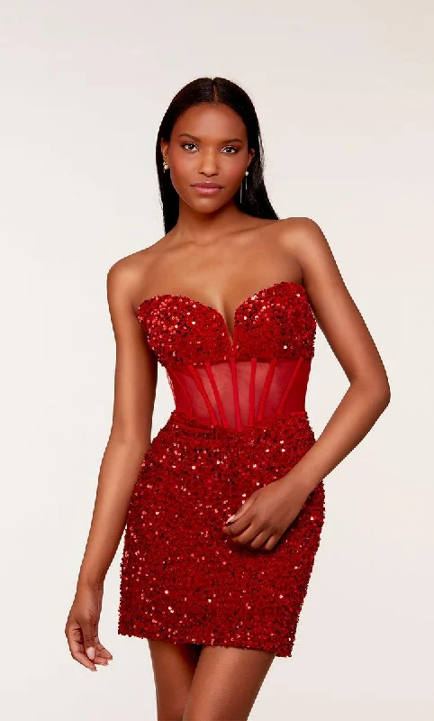 Alyce Paris Strapless Homecoming Dress 4792