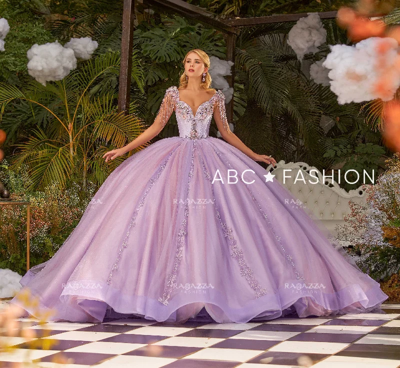 Chandelier Sleeve Quinceanera Dress by Ragazza EV54-654