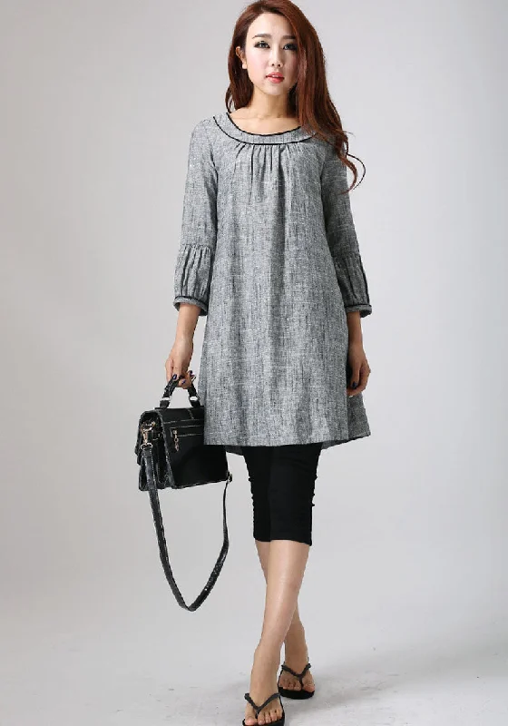 Xiaolizi Hand tunic dress in grey 0783#