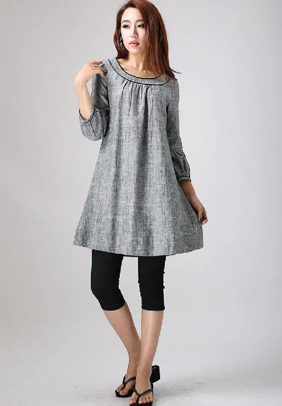 Xiaolizi Hand tunic dress in grey 0783#