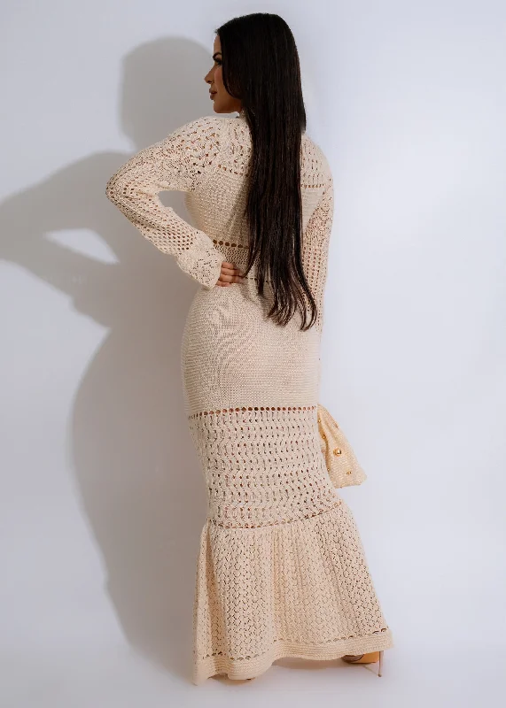 Just Love Knit Maxi Dress Nude