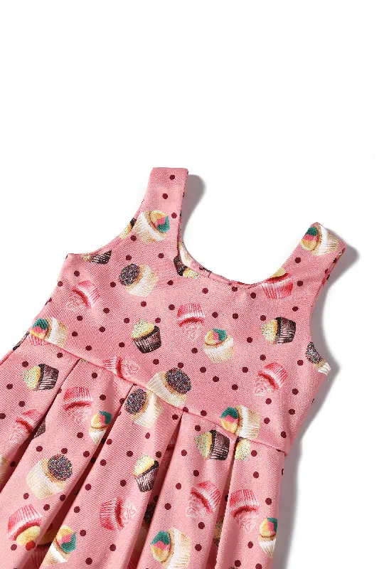 Kids Amanda Pink Cupcake Swing Dress