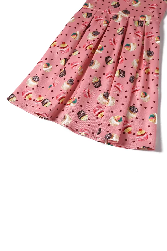 Kids Amanda Pink Cupcake Swing Dress