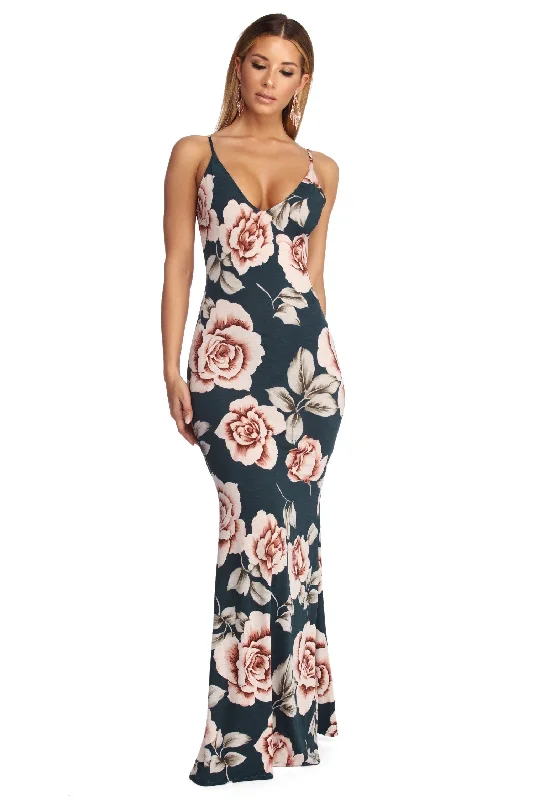 Laced In Floral Maxi Dress