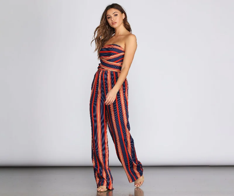 Sassy In Stripes Jumpsuit