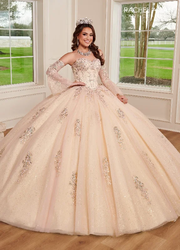 Strapless Bell Sleeve Quinceanera Dress by Rachel Allan RQ1120