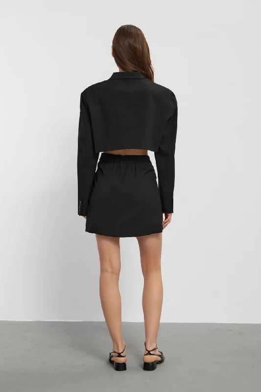 Berlin Cropped Blazer - Black