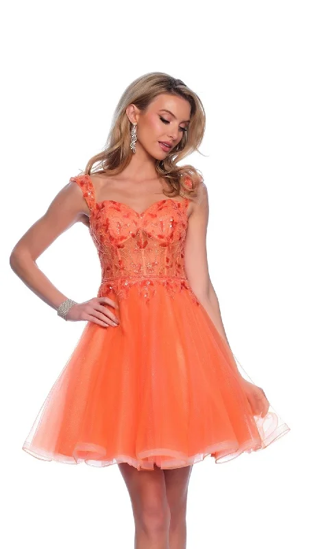 Glitter Orange Homecoming Dress 12038