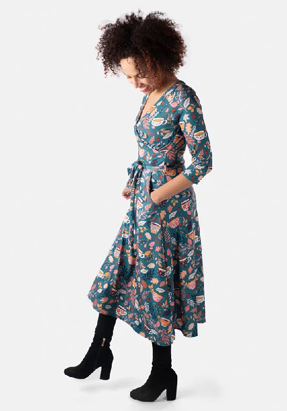 Earl Tea Cup Print Midi Dress