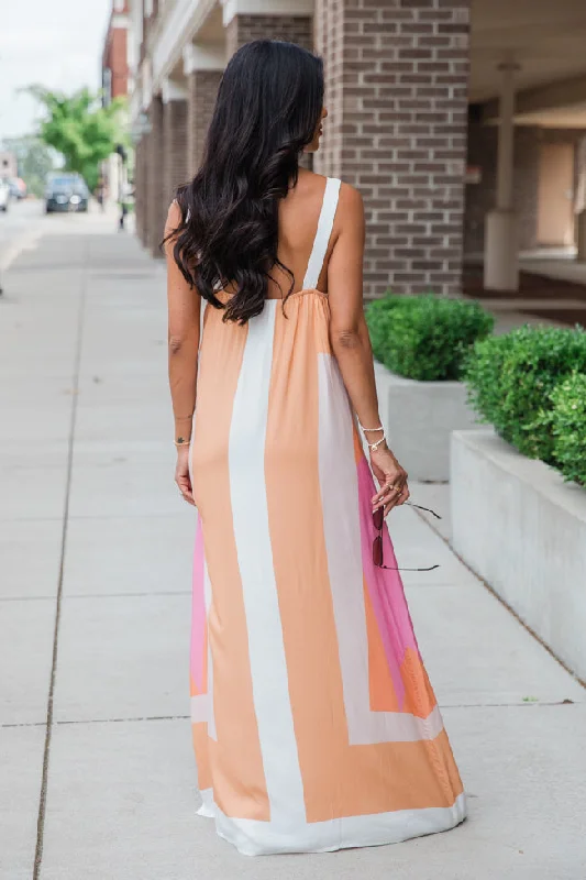 Hold You To It Colorblock Maxi Dress