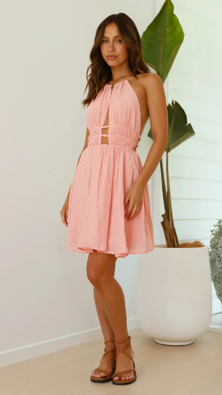 Ivy Mini Dress - Peach