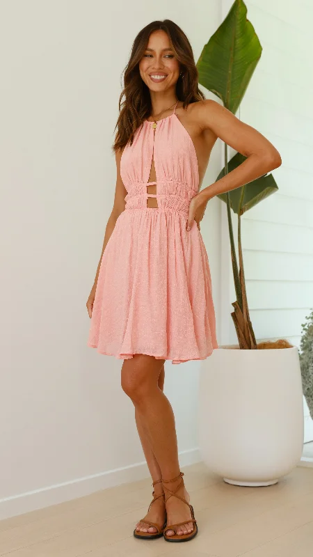 Ivy Mini Dress - Peach