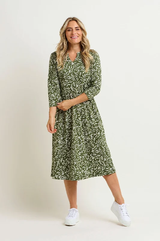 Orchard Leaf Midi Dress