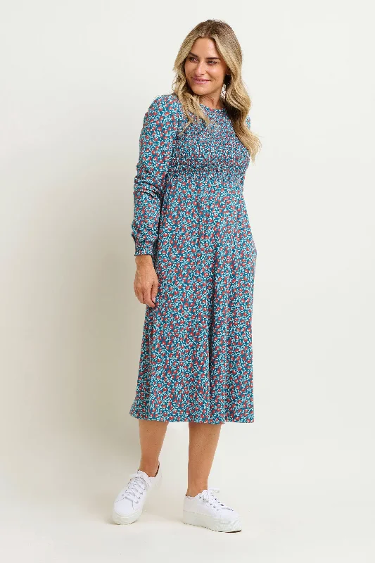 Pressed Flowers Midi Dress