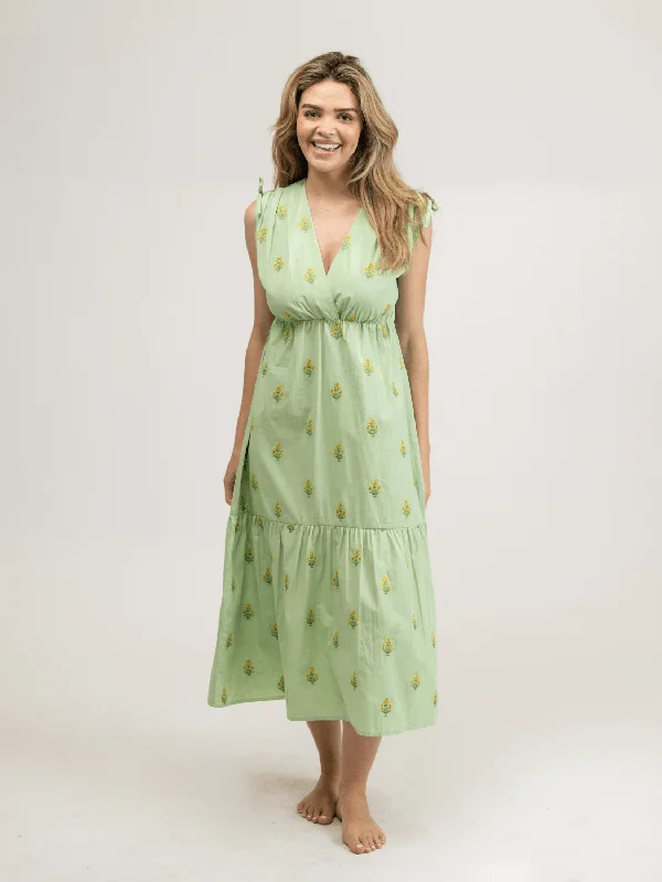 The Blaire Dress | Petite Green Floral