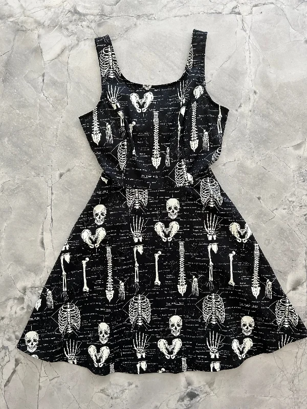 5215 Glow Skull & Bones Skater Dress