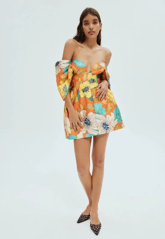 Piato Sculpt Mini Dress - Marigold