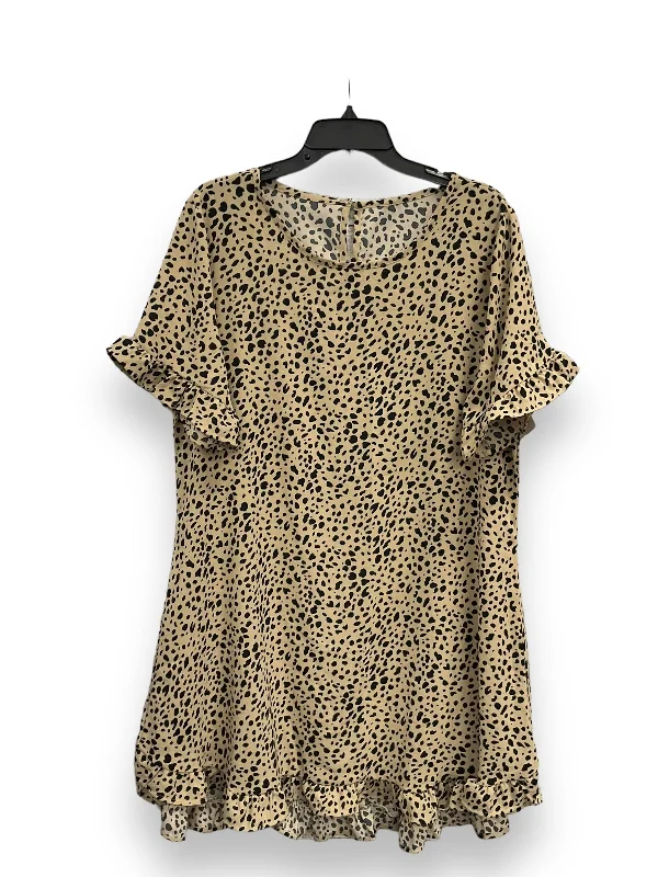 Animal Print Dress Casual Short Clothes Mentor, Size Xl