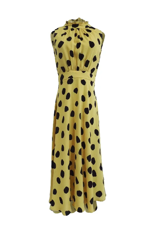 Polkadot Sleeveless Yellow Dress