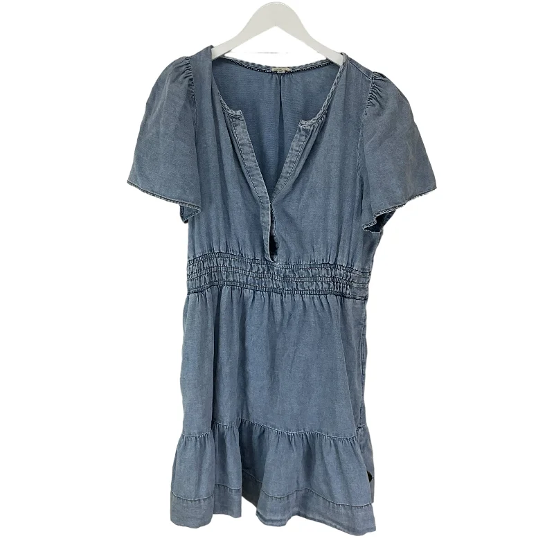 Blue Denim Dress Casual Short Pilcro, Size Xl