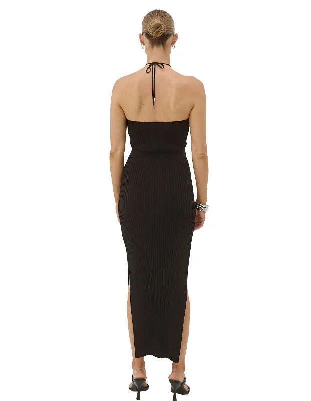 Sovere - Trace Knit Dress in Black