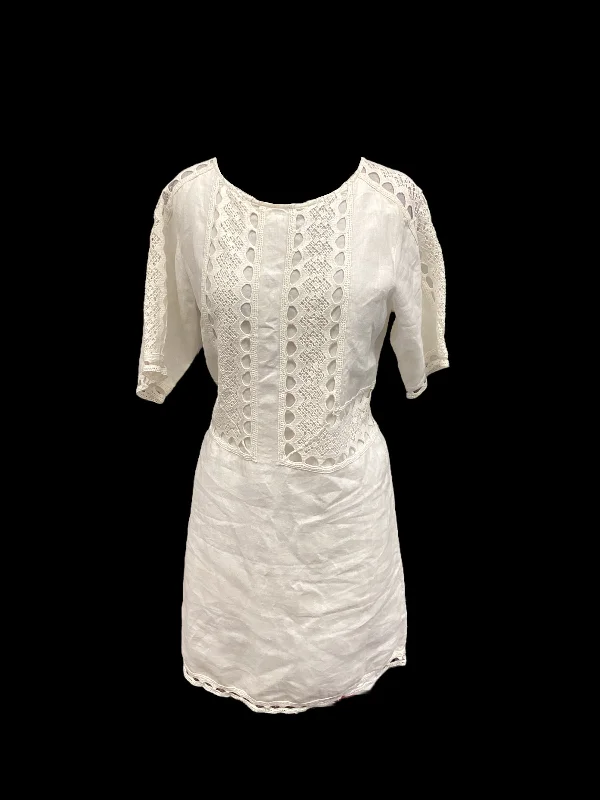 Cream Dress Casual Midi Ann Taylor, Size S