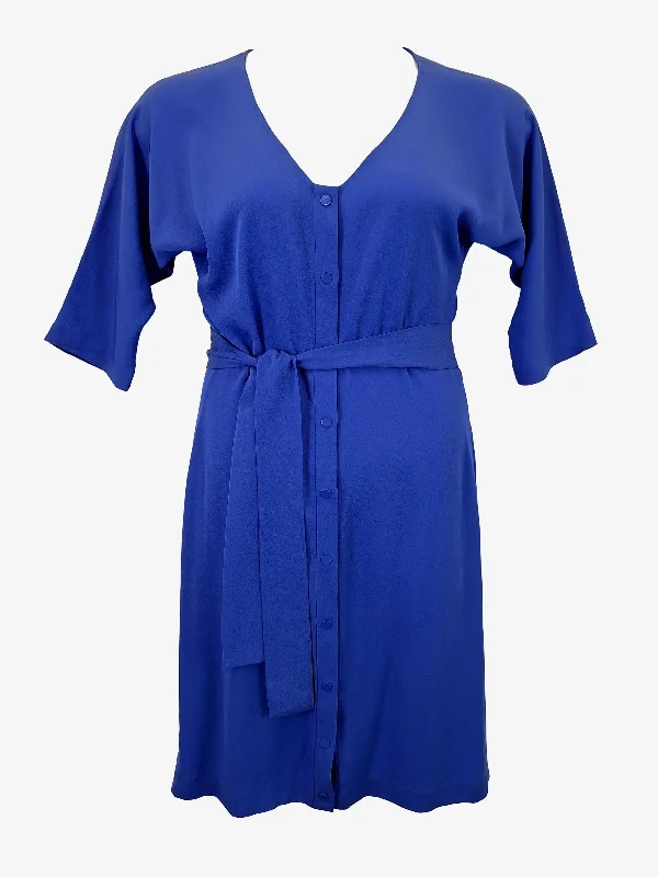 Diane Von Furstenberg Relaxed Casual Shirt Midi Dress Size 8