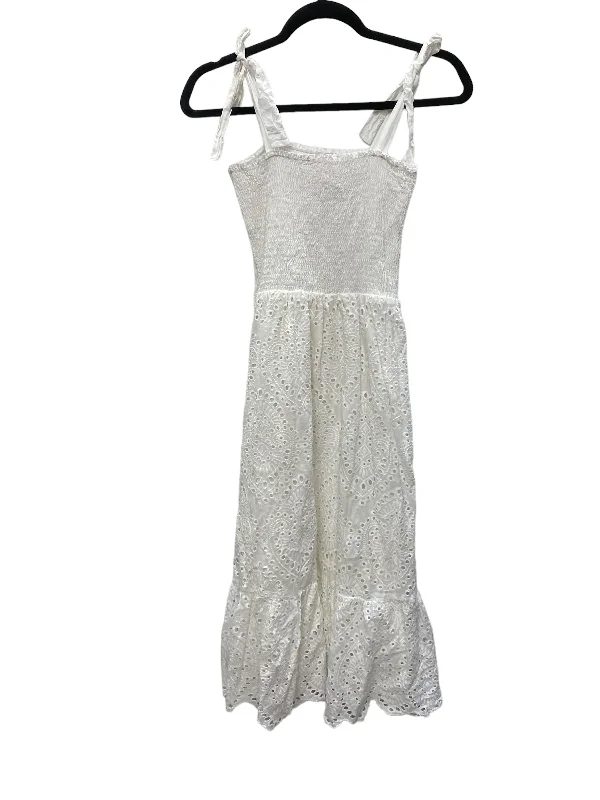 Dress Casual Midi By Pink Lily In White, Size: M