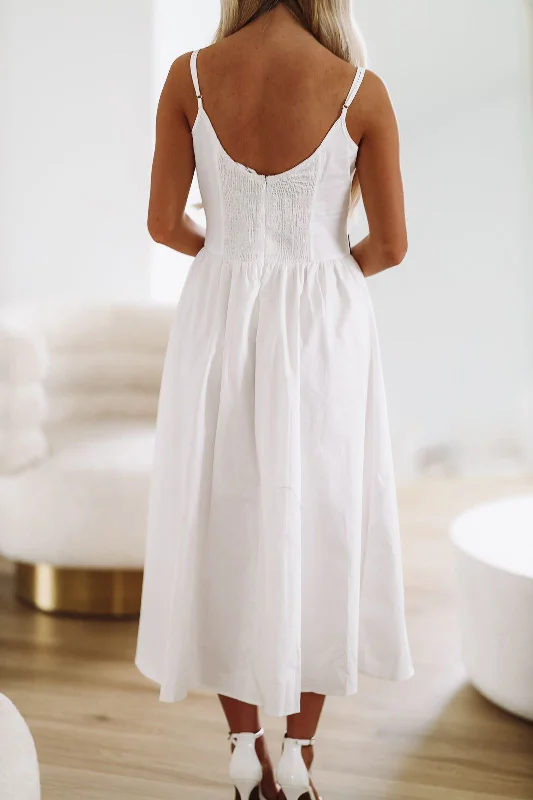 Everything Has Changed Midi Dress - Ivory