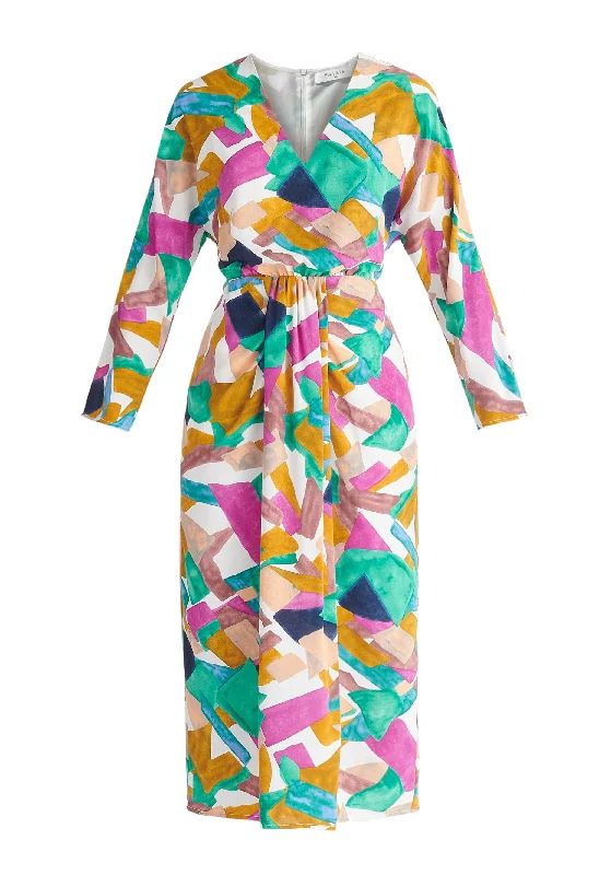 Geometrical Print Midi Dress