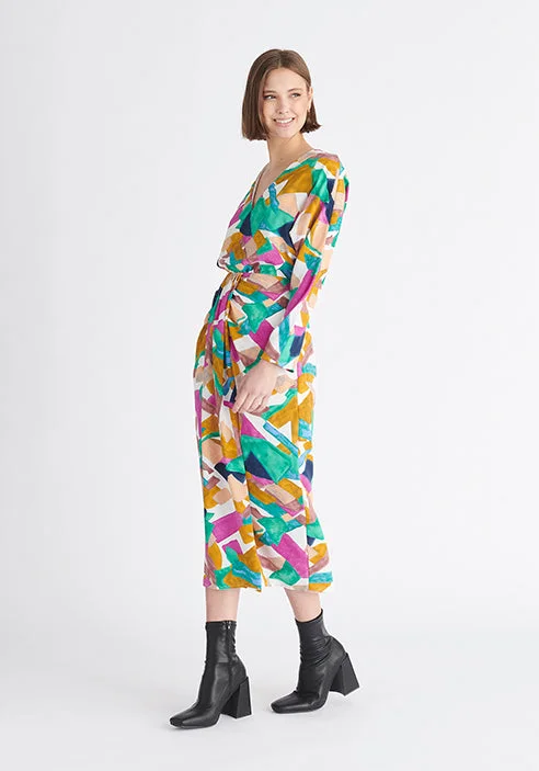 Geometrical Print Midi Dress