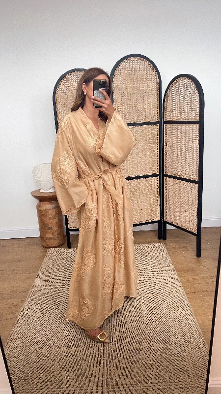 Heba dress in camel