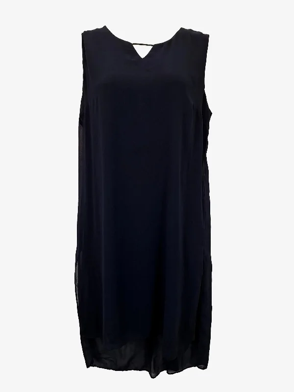 Jacqui E Navy Midi Dress Size L