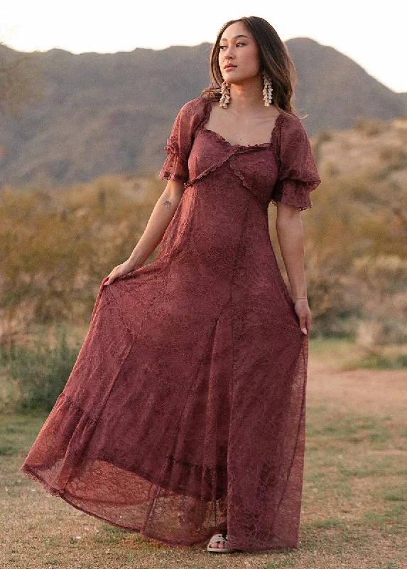 Julietta Dress in Mahogany