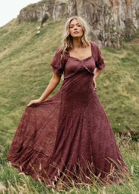 Julietta Dress in Mahogany