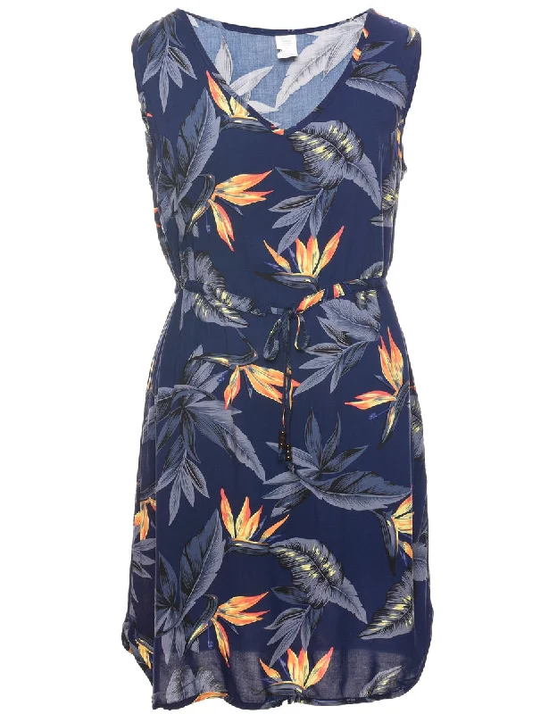 Leafy Print Dress - M