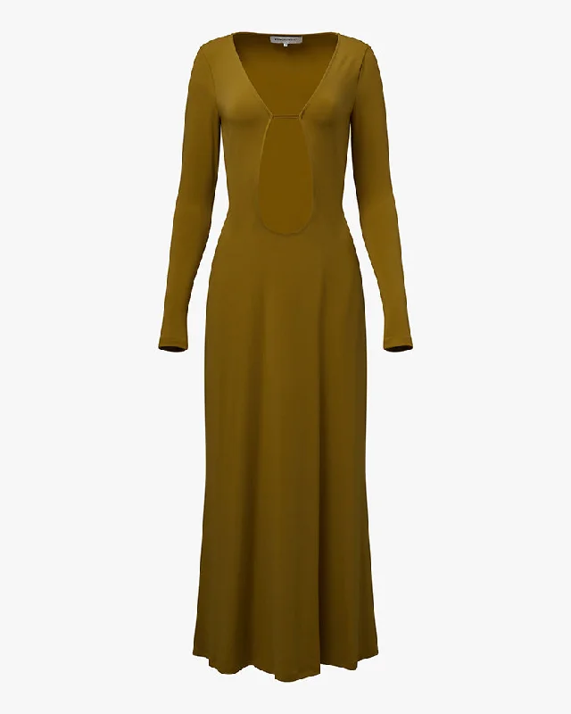 Long Sleeve Cutout Maxi Dress