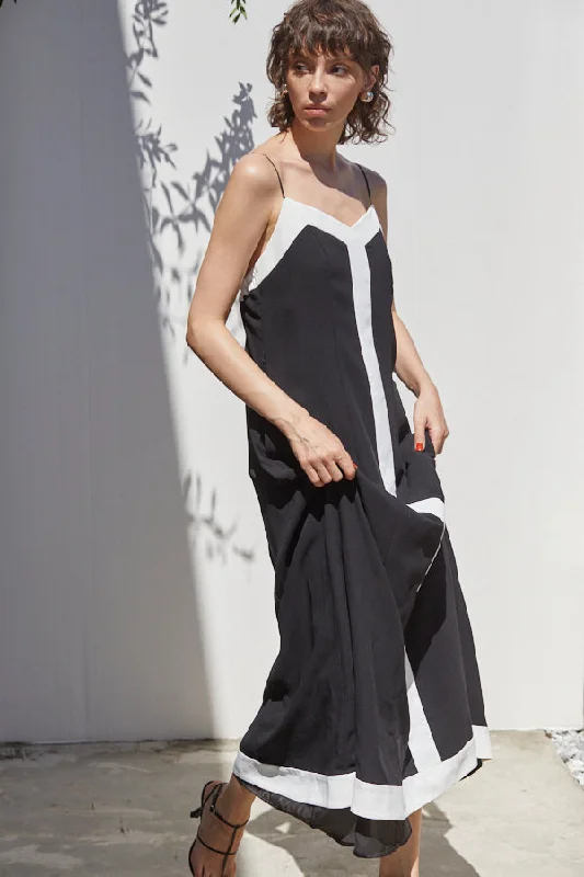 Louis Long Dress  <br> -BLK-