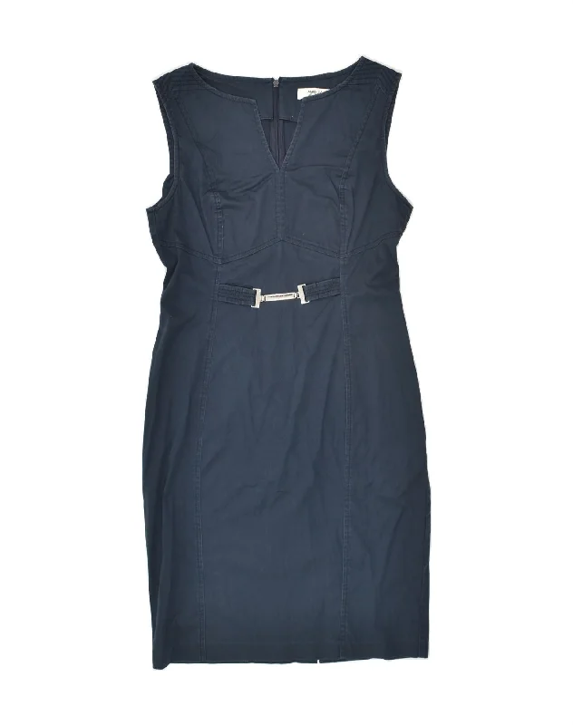 MARELLA Womens Sleeveless Bodycon Dress UK 12 Medium Navy Blue