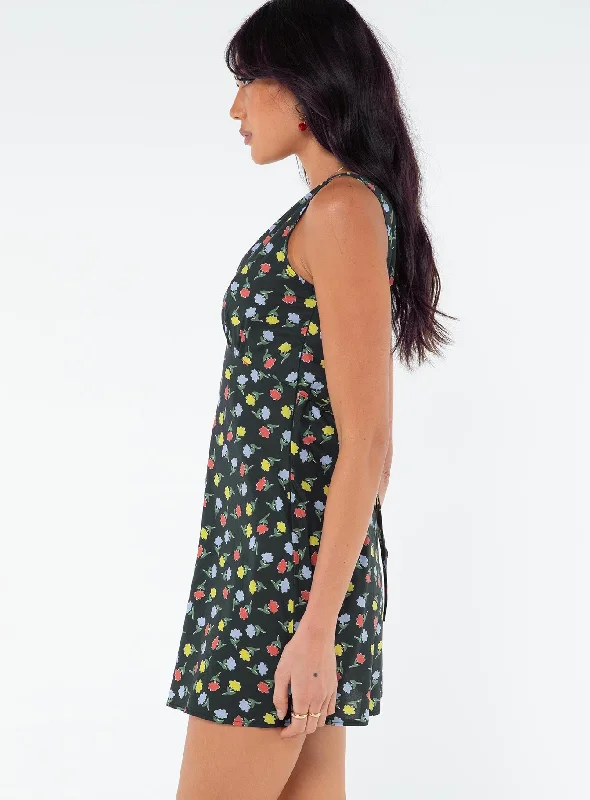 Nellie Mini Dress Black / Multi Floral