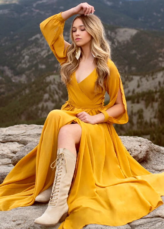 Aniya Dress in Mustard