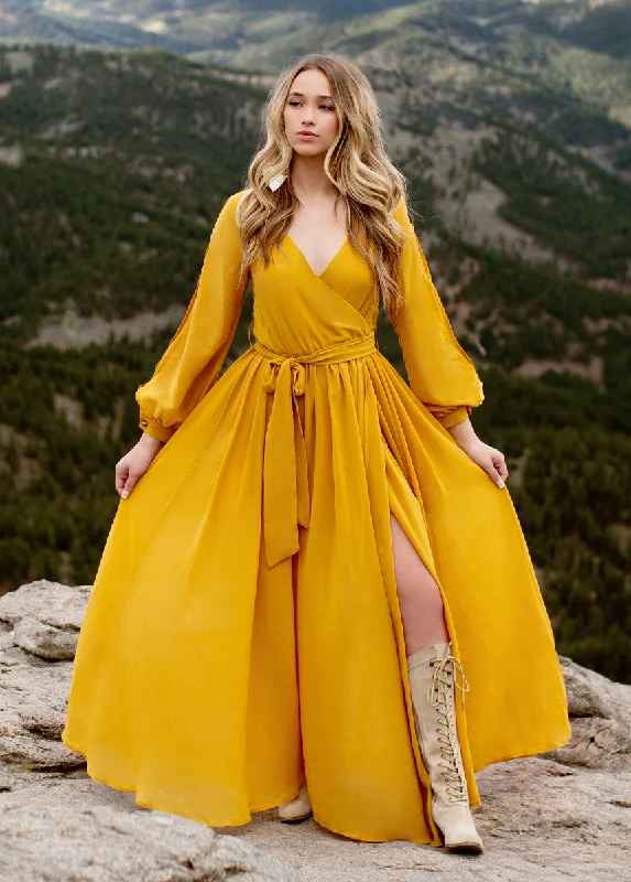 Aniya Dress in Mustard