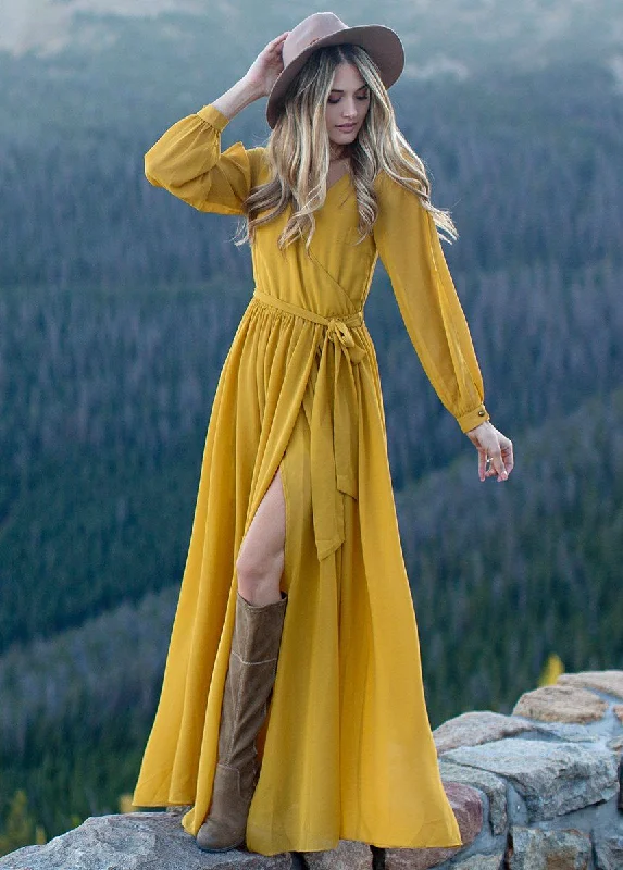 Aniya Dress in Mustard