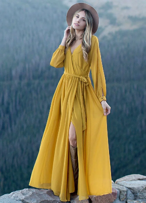 Aniya Dress in Mustard