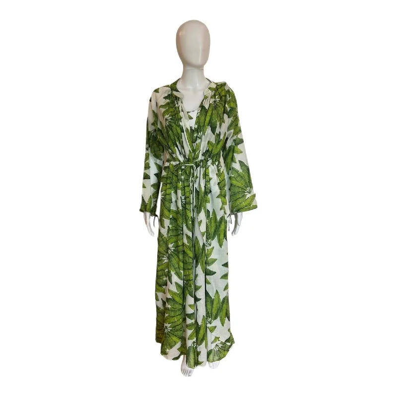 Palm Fan Long Caftan