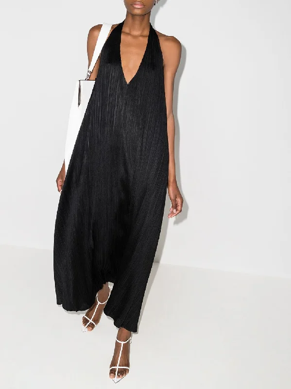 Pleated Back Dress - Black