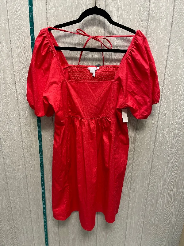 Red Dress Casual Short Draper James, Size L