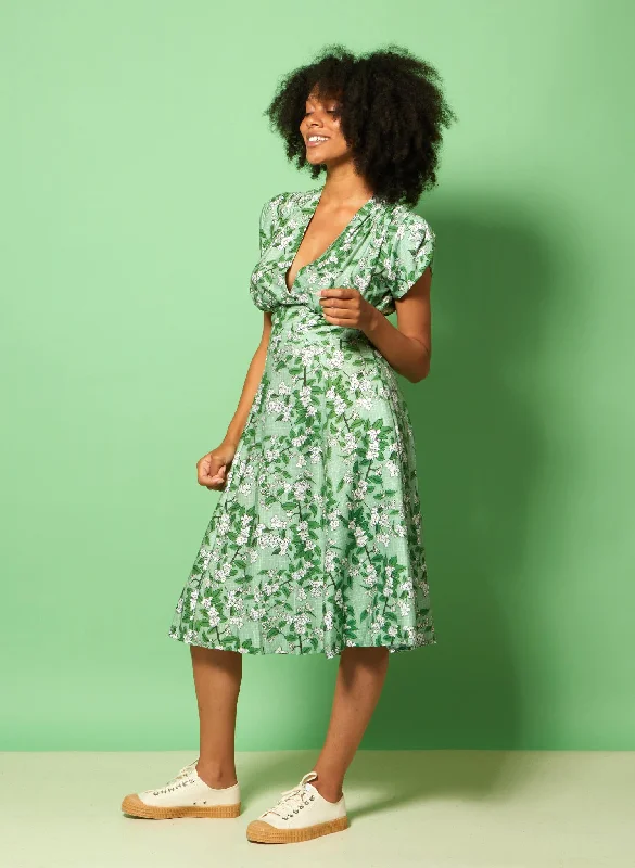 Rita Dress - Green Apple Blossom