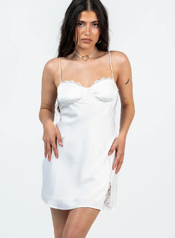 Snowbird Mini Dress White Petite