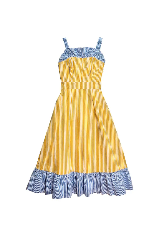 Sundress - Sunshine & Blue Stripe